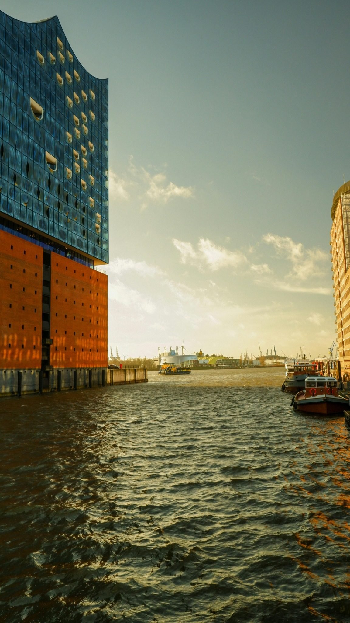 Hamburg Elbphilharmonie and harbour